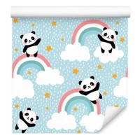 10M Vlies Tapete Kinderzimmer Kinderzimmer Pandas Regenbogen Sterne Xxl 2082