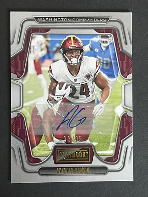 2022 Panini Playbook Signatures Antonio Gibson Gold Auto #100 /99 Commanders