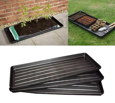 HOMION PLASTIC GROW BAG GROWBAG TRAY GARDEN PLANT WATERING TRAYS 1 2 4 5 10 PACK