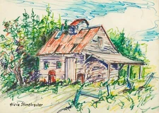 Maple Sugar Shack, Northfield Vermont Giclee Print artist Alicia J. Stonebreaker