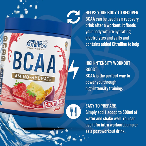 BCAA Powder - Branched Chain Amino Acids Bcaas Supplement, Amino Hydrate Intra W - Picture 2 of 12