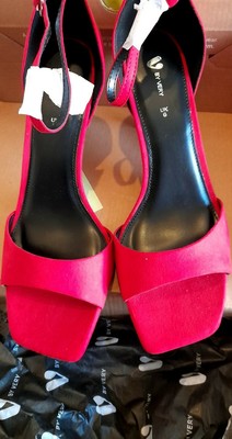 red barely there sandals