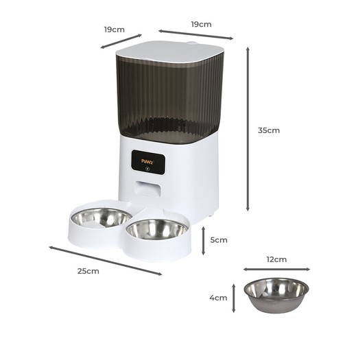 Pawz 5L Automatic Pet Feeder Double Bowl Dog Cat Auto Smart Food Dispenser Timer - Picture 10 of 11