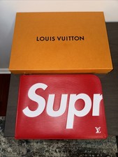 Louis Vuitton X Supreme Pouch Red White