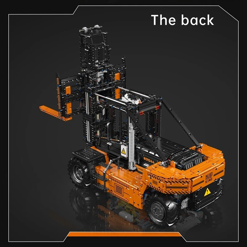 Mould King 17044 Orange Heavy Duty Bulldozer Gabelstapler Kran Klemmbausteine - Bild 4 von 4