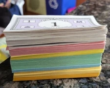 Monopoly Deluxe Edition Money - 1995 Replacement Parts Pieces EUC C42