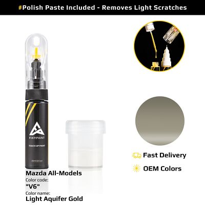 Touch up Paint for Mazda Code: V6 Light Aquifer Gold Professional Repair