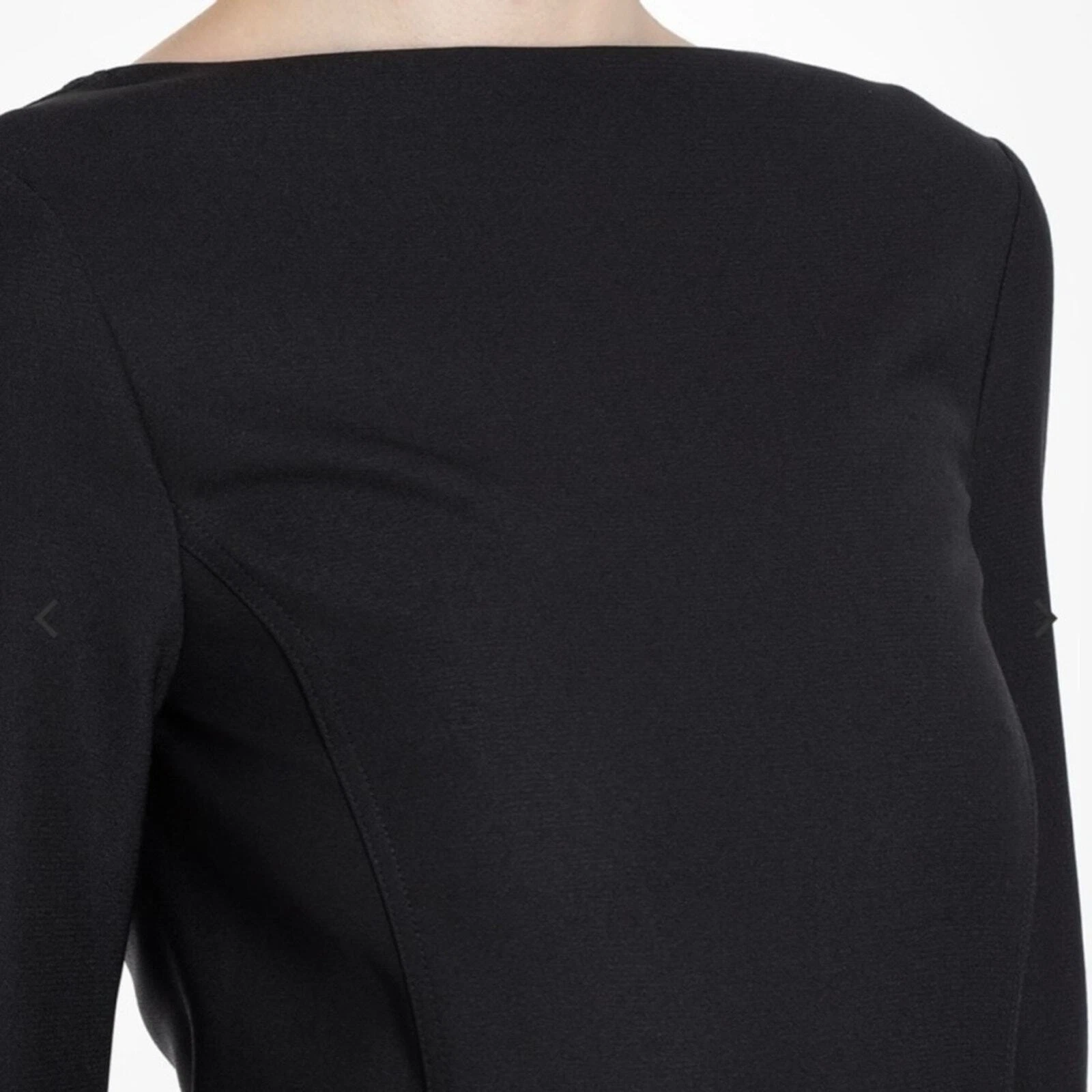 Abito tubino donna RICK OWENS nero schiena a V Maria manica lunga zip dietro taglia 8