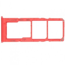 Sim Tray For Samsung Galaxy A12 Dual Card Adapter Red Replacement