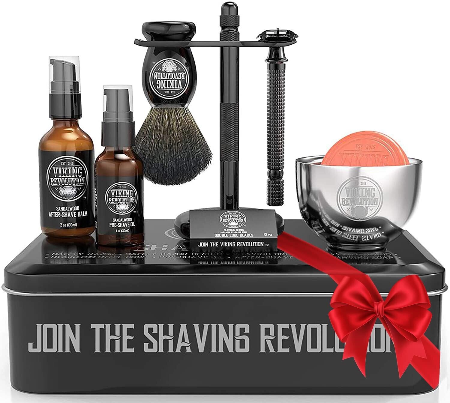 Luxury Shaving Kit - Includes Razor Badger Bowl Oil Ranking TOP4 Recommendation B Stand Balm