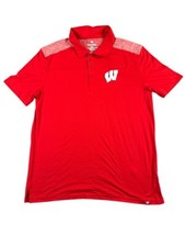Men's Fanatics Red Wisconsin Badgers Long Shot Polo