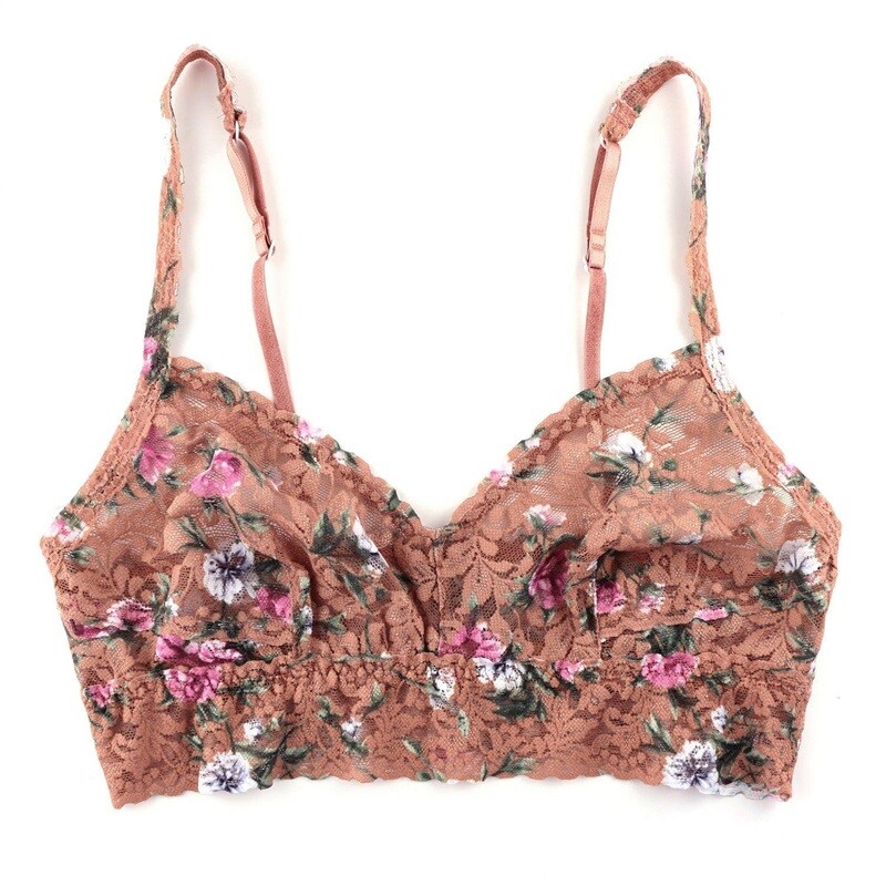 NWOT Hanky Panky XS Retro Floral Bralette Bra Style 115396  -image