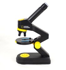 Microscope Set NatGeo 100-1200x Die Cast w Case Book Home School Science