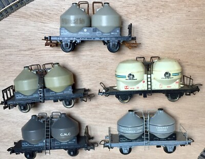 Rame De 5 Wagons Marchandises Jouef HO – Silos 2 Essieux (Occasion)
