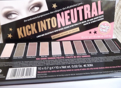 Soap & Glory KICK INTO NEUTRAL Lidschatten Palette 10 Farben Brandneu + Versiegelt