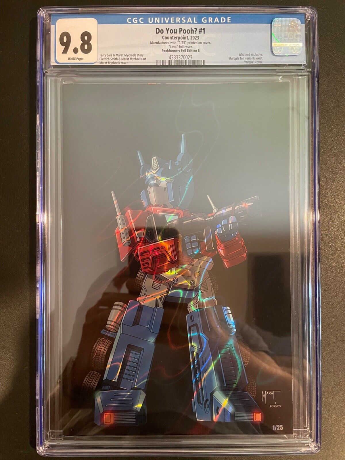 TRANSFORMERS Homage by Marat CGC 9.8 *POOHFORMERS VIRGIN LAVA FOIL VARIANT* 1/25