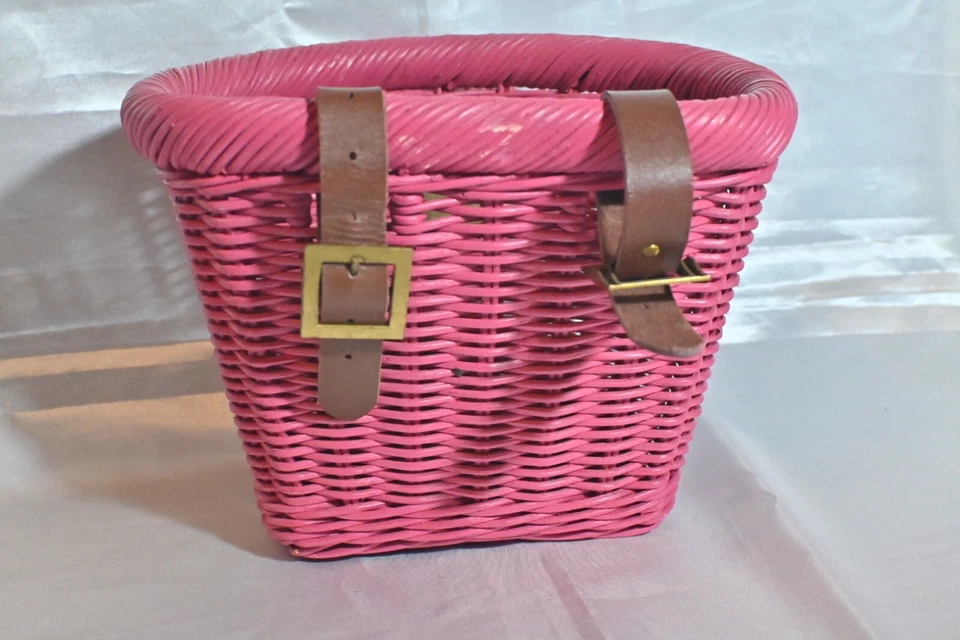 Cesta Bicicleta Infantil Colección Gaviota y Boya Nantucket Rosa 10x7,5x7,5" Foto 3 de 4