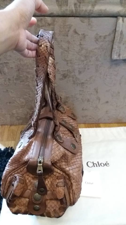 Genuine Chloe Anaconda Skin Silverado Tote Hand/ Shoulder Bag ~ Pre-loved image 4