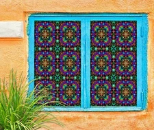 3D Green Graphics A241 Window Film Print Sticker Cling Stained Glass UV Amy