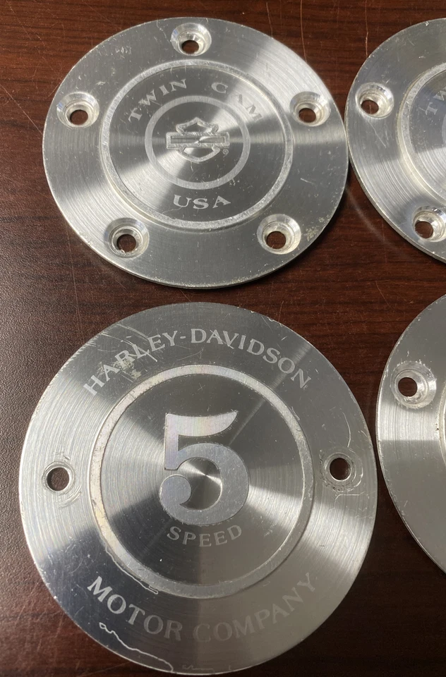 Lot Of 4 Vintage Harley Davidson OEM Timing Covers - Image 2 of 4