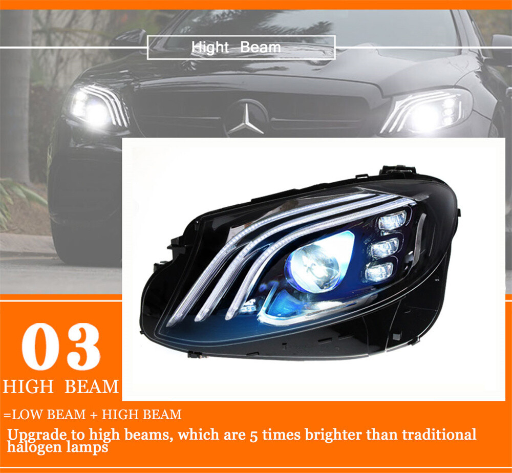 LED Headlights Assembly For Benz E-Class W213 2016-2020 LED DRL Turn ...