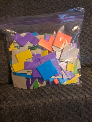 Vtg Tetris Building Block Board Game MB Nintendo REPLACEMENT CARDBOARD BLOCKS