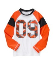 GYMBOREE SWIM SHOP WHITE w/ ORANGE STRIPE 09 L/S RASH GUARD 5 6 NWT