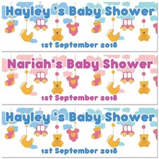 2 Personalised Baby Shower Christening Baptism Holy Communion Birthday Banner