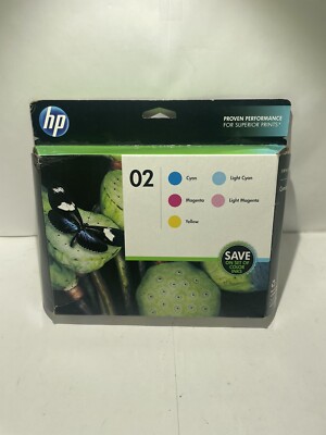 HP CC604FN #140 Genuine Color Combo Ink Cartridges 5 Pack HP 02 EXP 2014