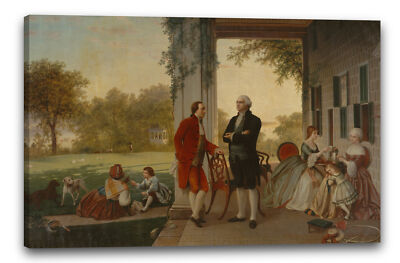 Kunstdruck Thomas Pritchard Rossiter - Washington und Lafayette in Mount Vernon