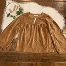 Madewell Texture & Thread Corduroy Swing Top Size Small Warm Hickory New