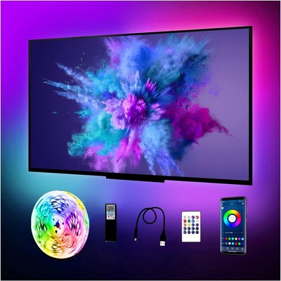 LED Strip Lights for TV 65-75 Inch, 15Ft TV LED Backlight, Bluetooth Color Chang