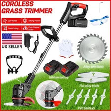 880W Electric Cordless Grass String Trimmer Lawn Edger Weed Wacker Cutter Eater