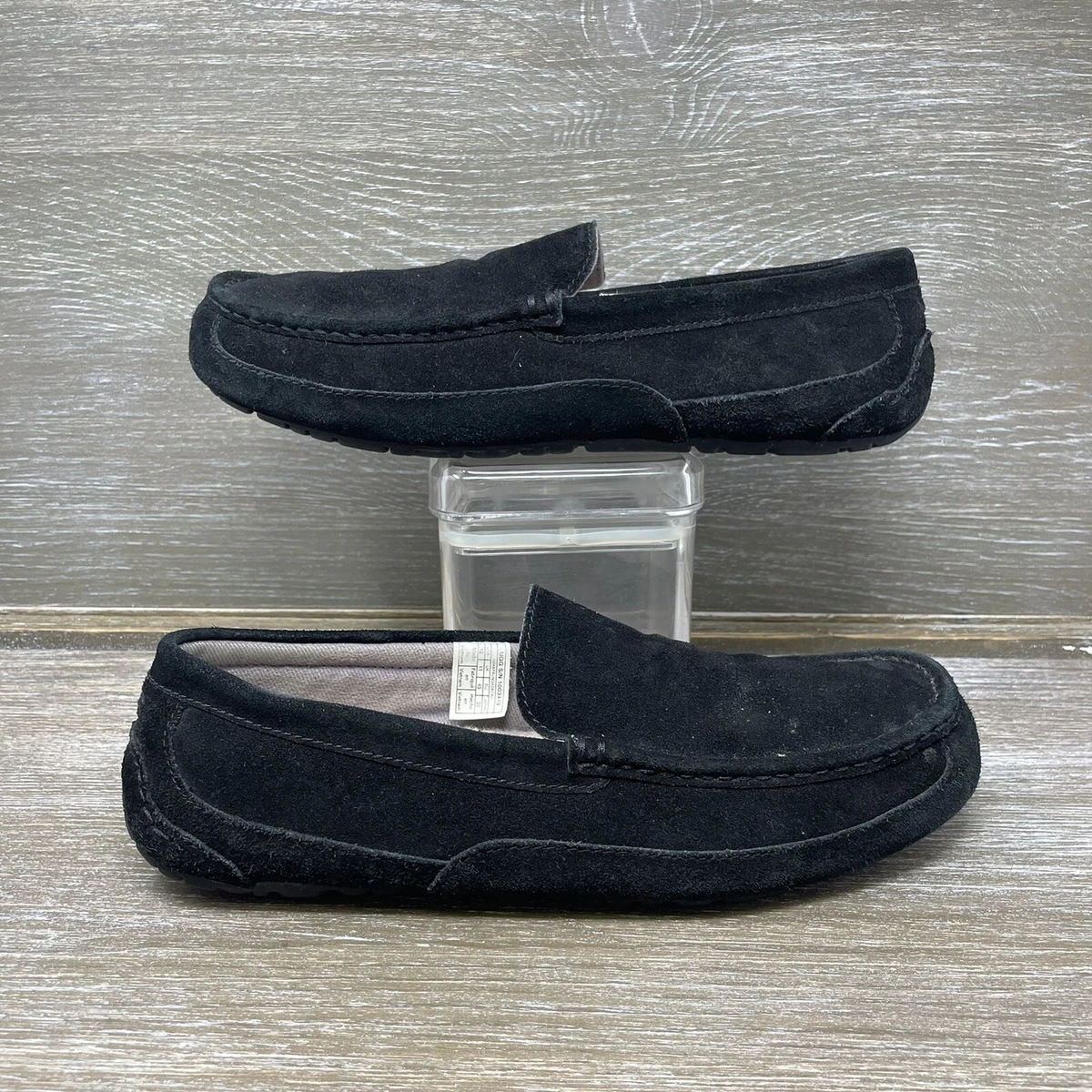 UGG Alder Slippers Moccasins Slip On Black Suede Wool 1003419 Men s Size 12