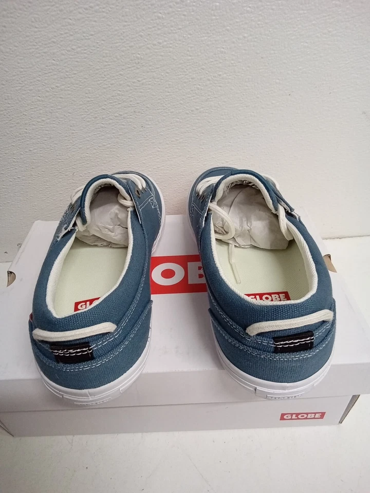 Globe Shoes Mens 7.5 Attic Skateboard Blue Leather Low Top Lace Up Comfort #3b4 - Image 4 of 4