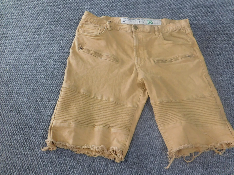 LRG Shorts 36 Beige Y2K Denim Mens Cut off Vintage Hip-hop classic retro - Image 2 of 4