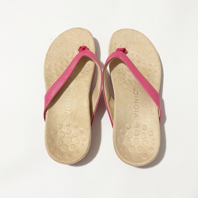 Vionic Dillon Women's Toe-Post Supportive Sandal Pink Sz 6