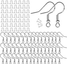 925 Sterling Silver Earring Hooks For Jewelry Making Supplies Kit 120Pcs&60pairs