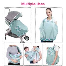 Baby Wrap Newborn Sling Dual Use Infant Nursing Cover Carrier Mesh Fabric Breast