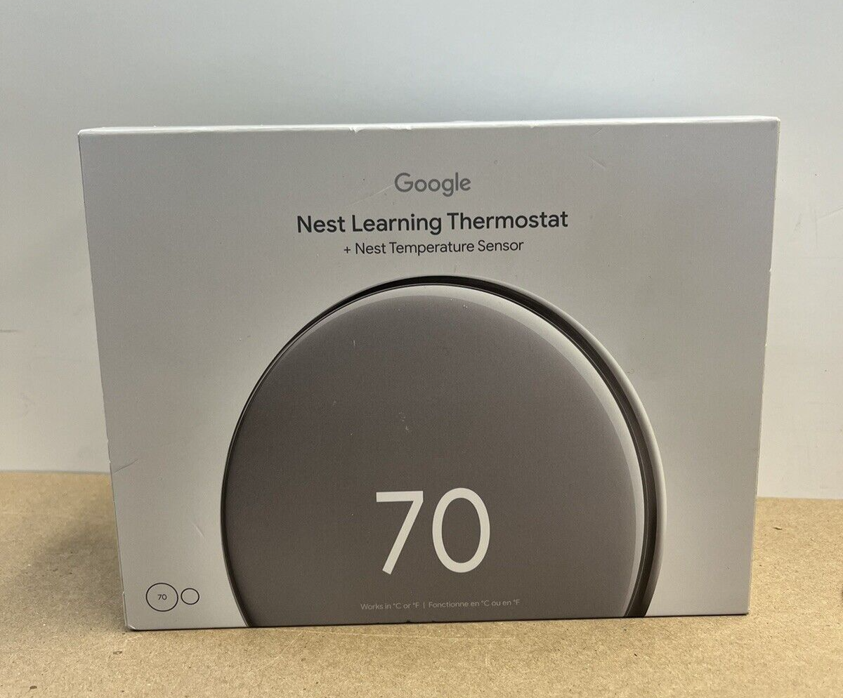 Google Nest Learning Thermostat 4th Gen+ Sensor GA05551-US