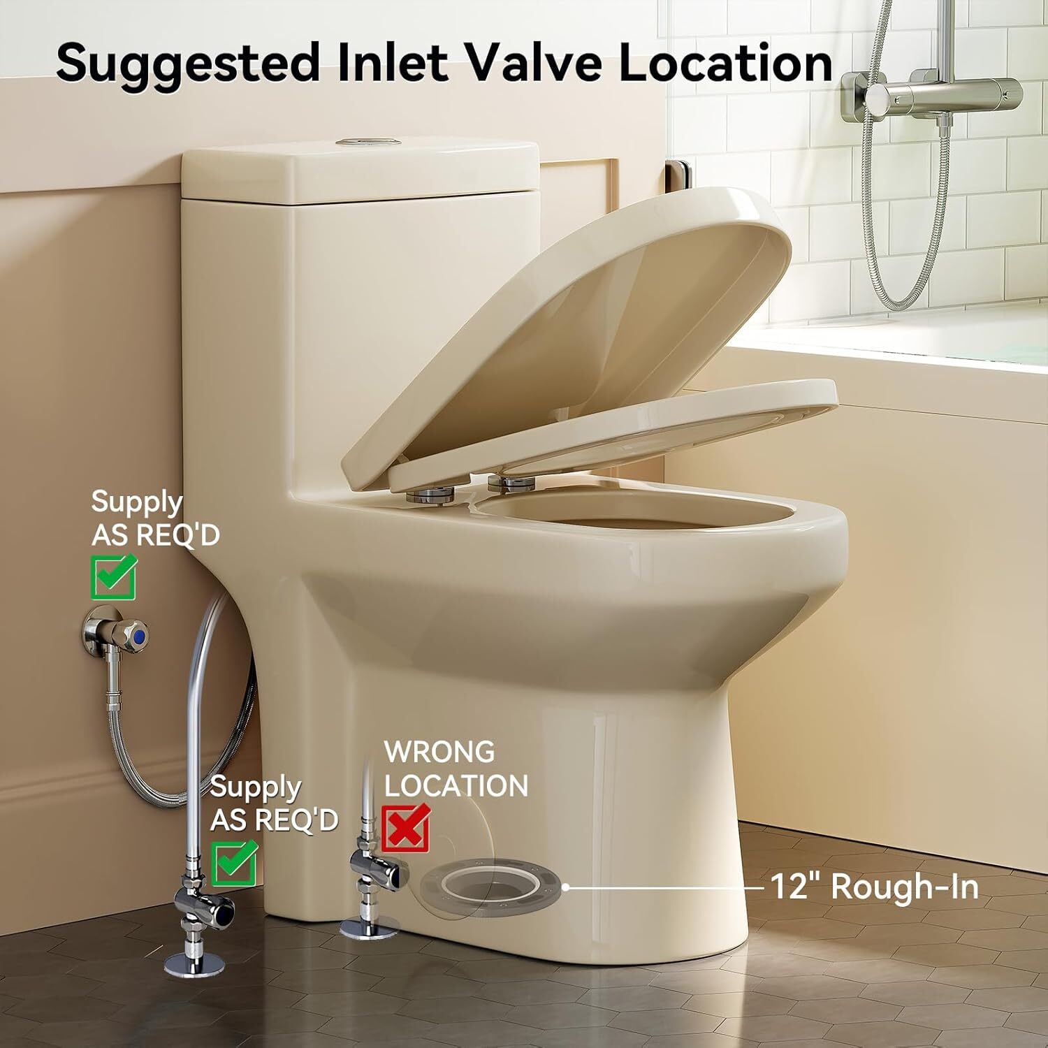 HOROW Modern One Piece Toilets Small Compact Toilet Ceramic 