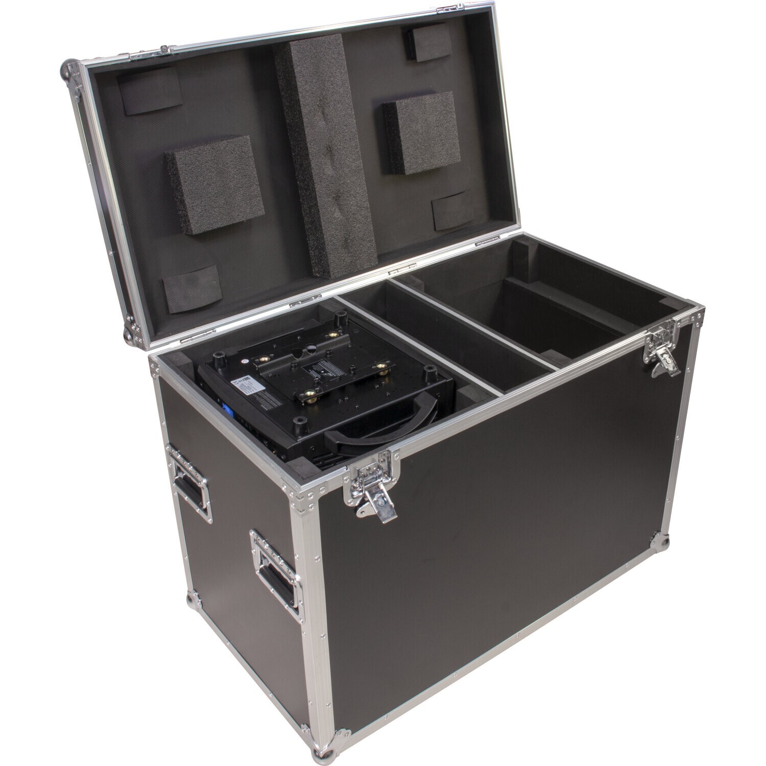✔️ FLIGHT CASE NERO PER 2 TESTE MOBILI WASH 36X15W 36X18W PADELLA LMH460Z