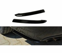 CUP Diffusor Seiten AnsäTze SET Schwarz FüR Audi A4 B8 Rear Side Flaps Heck