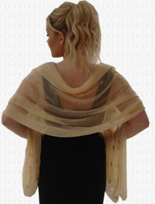 gold sheer shawl
