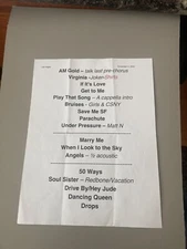 TRAIN LAS VEGAS 11/4 2022 CONCERT ORIGINAL STAGE USED SETLIST