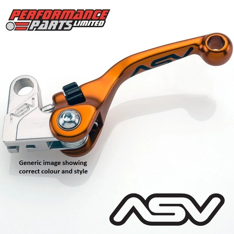 Juego de palancas de freno + embrague ajustables naranja corto ASV F4 para KTM 300 XCW 2016 Foto 4 de 4