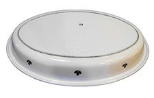 Dru Holland Blue Tulip Enamel Cast Iron Oval Baking Dish