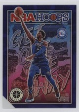 2019 Panini NBA Hoops Premium Stock Get Out the Way Purple Joel Embiid #10 17ec