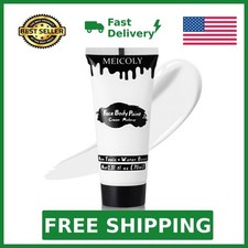 MEICOLY White Cream Face Body Paint,2.37Oz Large Tube Clown White Makeup,Wate...