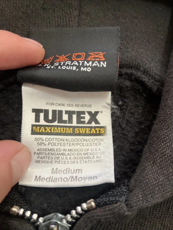 Vintage Harley Davidson Flame Hoodie Medium Distressed  - Image 4 of 4